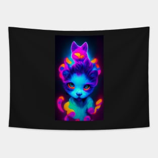 Another Psychedelic Kitten Tapestry