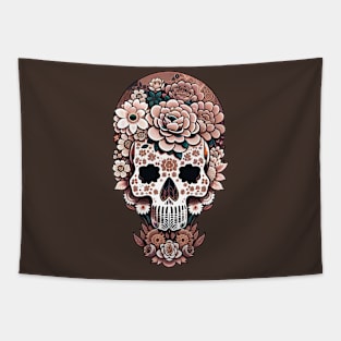 Skull Flower Tapestry