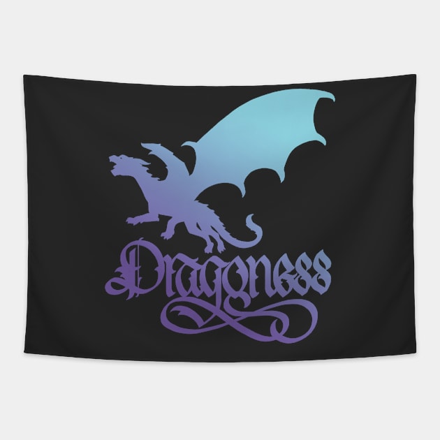 Dragoness Fade Tapestry by polliadesign