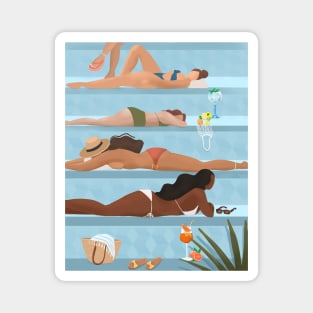 Poolside ladies Magnet