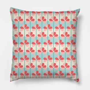 Hearts Floral Geometric Pillow