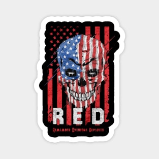 red skull america Magnet