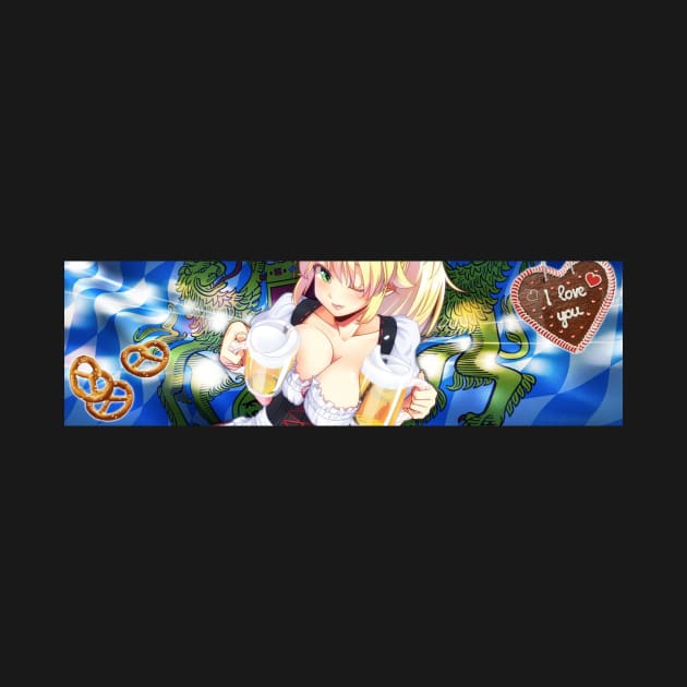 bavaria anime girl - car slap sticker by eugen900000