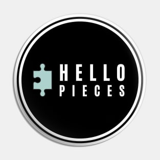 Hello Pieces- Circle Black Pin