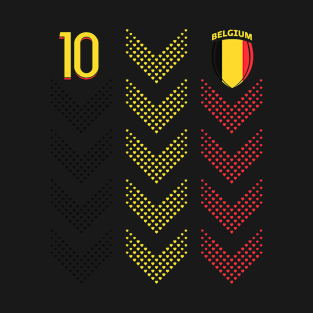 Belgium Soccer Fans Jersey Belgian  Flag Football Lovers T-Shirt