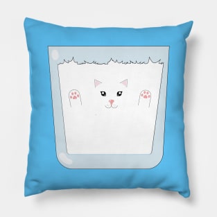 Liquid Cat in a Cup Pillow