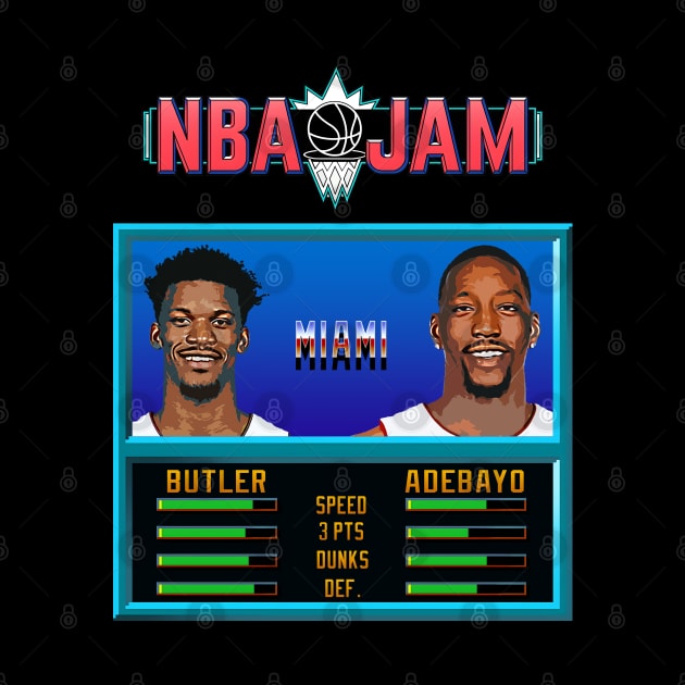 NBA JAM - Miami Basketball by Buff Geeks Art