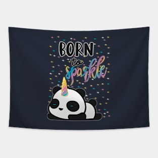 Born to sparkle pandacorn Tapestry