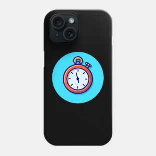 Stopwatch Timer Cartoon Vector Icon Illustration Phone Case