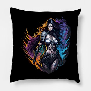 Warrior Girl Pillow