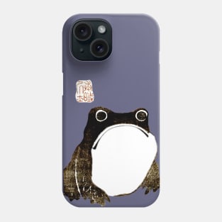 Sad Portly Japanese Frog Toad Phone Case