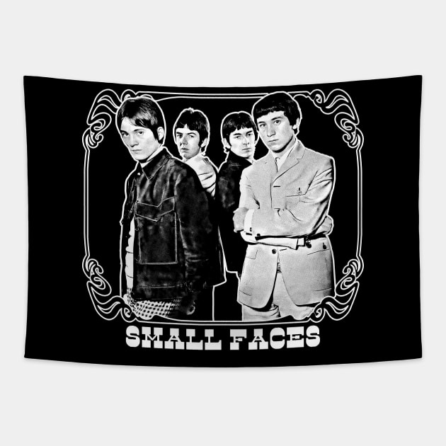 Small Faces / Original Retro Fan Design Tapestry by DankFutura