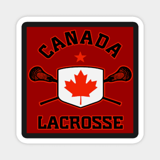 Canada lacrosse red background Magnet