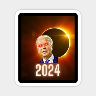 Dark Brandon Solar Joe Biden Funny 2024 Total Eclipse Magnet