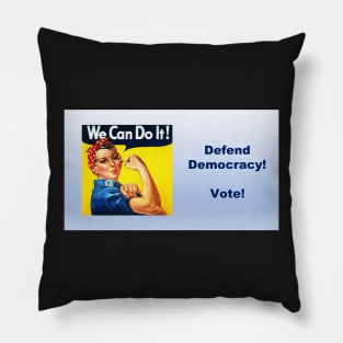 Defend Democracy! Vote! Pillow