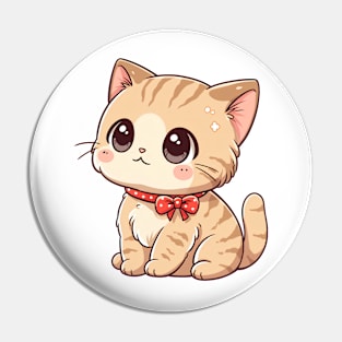 Cute Ginger Tabby Cat Pin