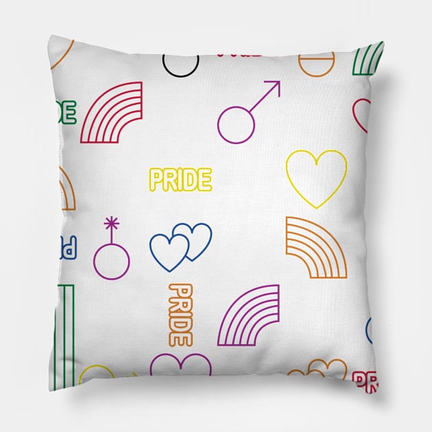 PRIDE PATTERN LGBT COMMUNITY Pillow by revolutionlove