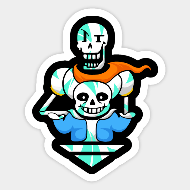 Undertale Sans, Papyrus, and Frisk fullbody stickers — PoetaxArt