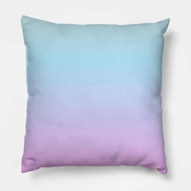 Pastel Blue Lavender Pink Ombre Fade Sunset Gradient Pillow by squeakyricardo