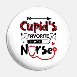 Cupid's Favorite Nurse Valentine's Day Nursing Medical Shirt Pin