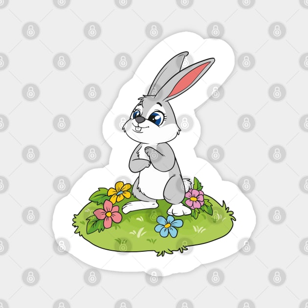 Cute Easter Bunny Magnet by Shirtbubble