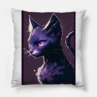 Purple Kitty Pillow