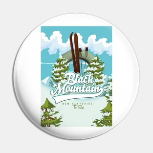 Black Mountain New Hampshire Ski poster Pin