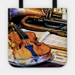 Music - Violin And Bugle Tote