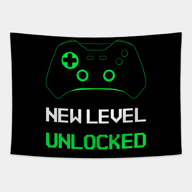 New Level Unlocked Tapestry by MrDrajan