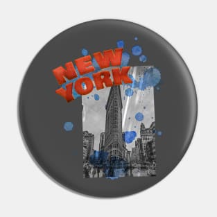 New York Drip - Red/Blue Pin