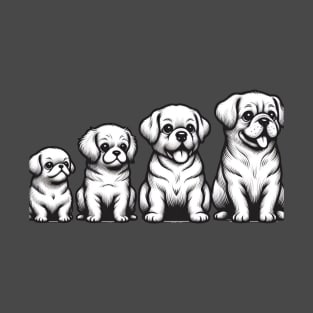 Four Happy Smiling  Puppies T-Shirt