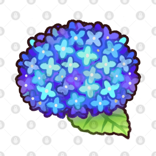 Blue Hydrangea by Riacchie Illustrations