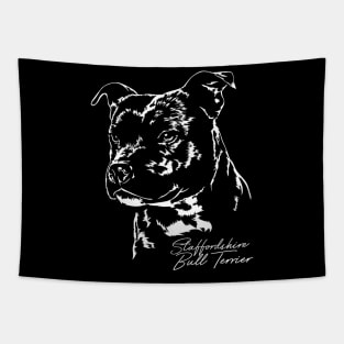 Staffordshire Bull Terrier dog portrait Tapestry