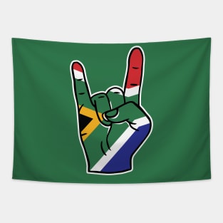 Rock On South Africa // South African Flag Rock Hand Tapestry