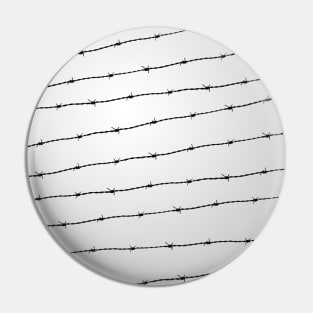 Cool gray white and black barbed wire pattern Pin