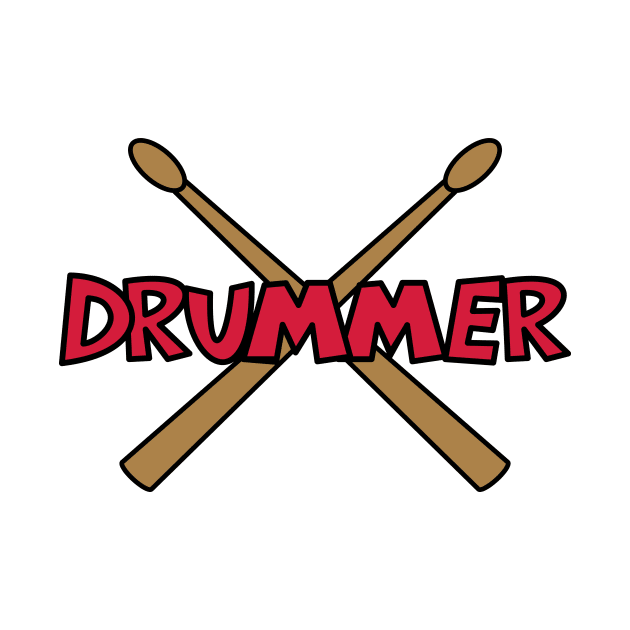 Drummer crossed Drumsticks by schlag.art