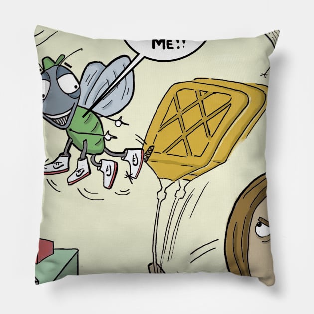 Fly Shoes Pillow by Nick Navatta