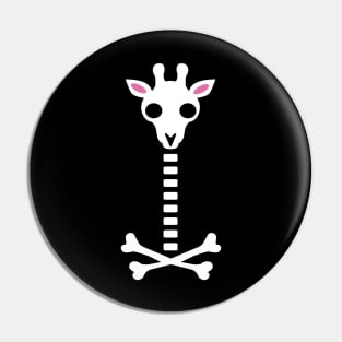 Psycho giraffe pirate skull Pin