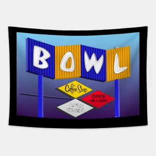 Bowling Sign Tapestry