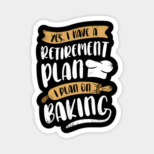 Baker Retirement Baking Lover Pensioner Gift Magnet