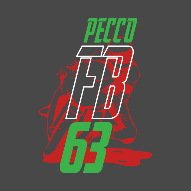 Francesco Bagnaia T-Shirt Pecco 63 Superbike Motorcycle Racer by CGD