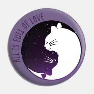 Yin Yang Cat Pin