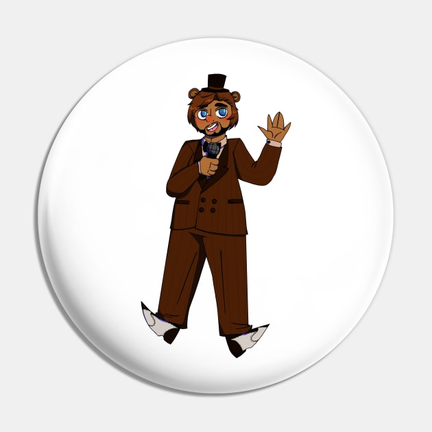 Freddy Fazbear Gijinka Transparent Pin by spaceagebarbie