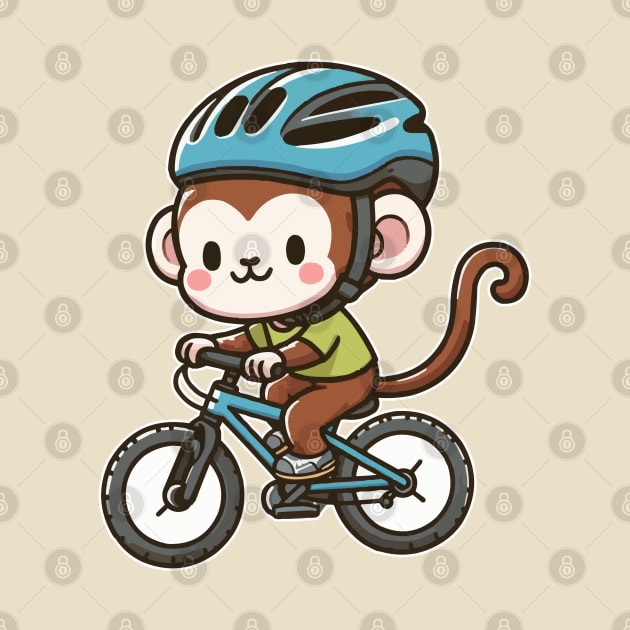 Cute monkey Biking by fikriamrullah