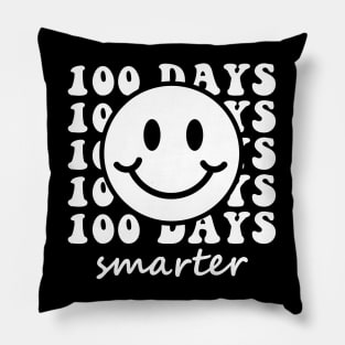 100 Days Smarter 100th Day Of School Teacher Students Gifts Pillow