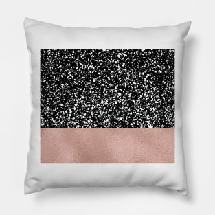 Graphic black en rose gold Pillow