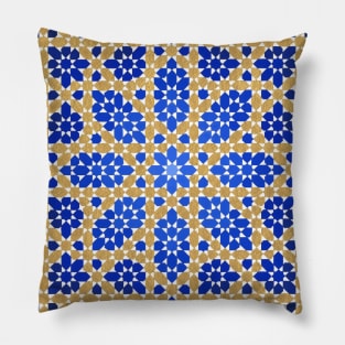 Moroccan inspired Zellige Islamic geometric design Pillow