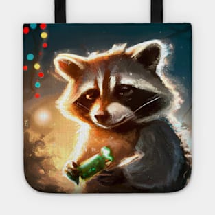 Cute Raccoon Drawing Tote