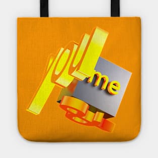 Text you and me gradient Tote