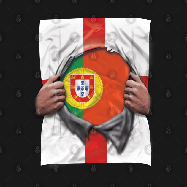 Portugal Flag English Flag Ripped - Gift for Portuguese From Portugal by Country Flags